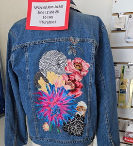 Upcycled Jean Jacket  June 12 and 26 10-1pm